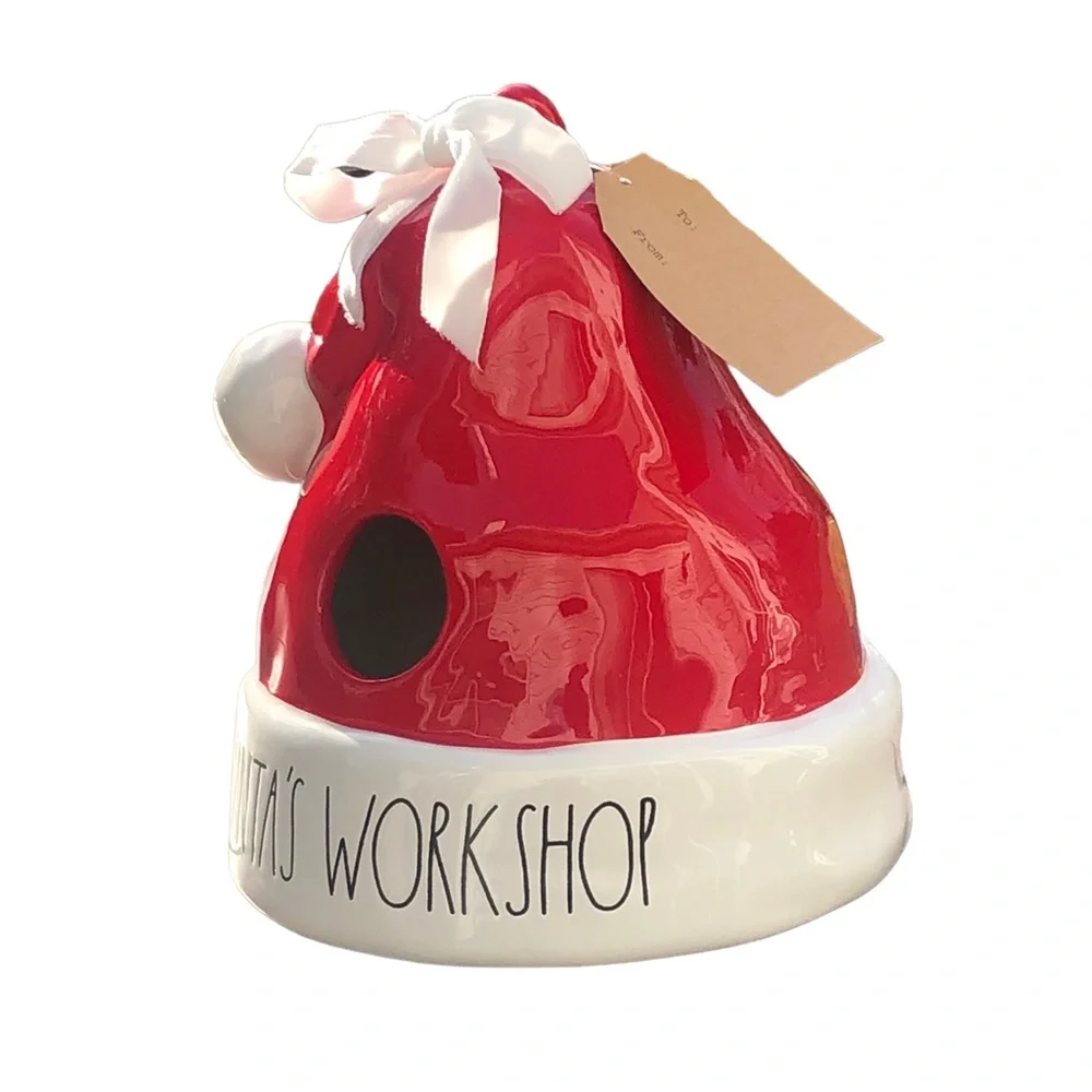 New Rae Dunn Santa’s workshop bird house